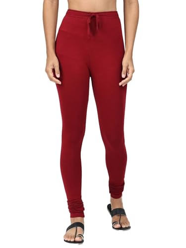 Image of Robinbosky Cotton Churidhar Leggings for Women - Stylish, Stretchable & Flattering Fit for All-Day Comfort