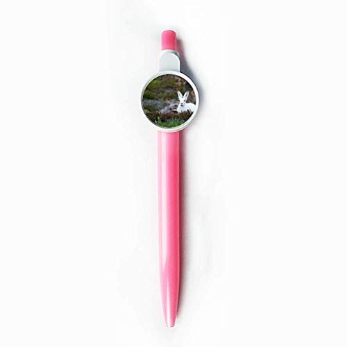 Stylo rétractable bleu au motif de lapins pour organiser vos journées de bureau