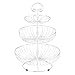 Corbeille Fruit Coupe a Fruit 3 Tier Fruit Basket Bowl Support for comptoir, Fruits légumes Fil Panier Porte-Organisateur, Porte-Fruits Amovible en métal avec poignée Panier à Fruit Porte Fruits