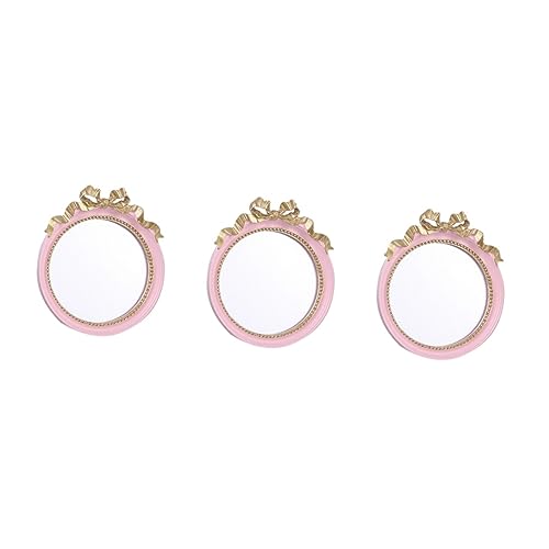 Miroir de maquillage rond et portable pour voyage, lot de 3 avec reflet net - 2
