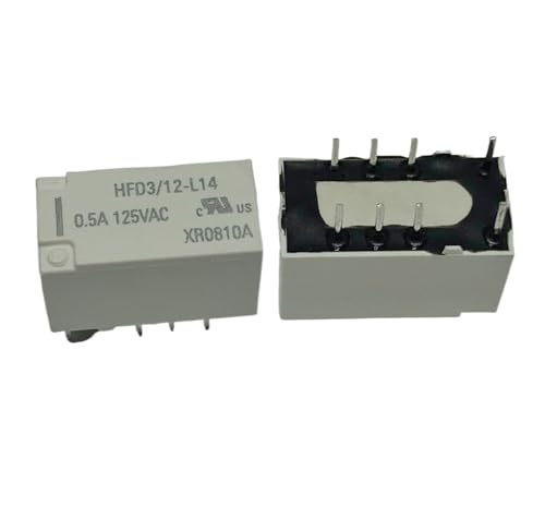 Relé HFD3 12-L14 biestable TX2-L1-12V de 8 pines con bajo consumo de energía continuo