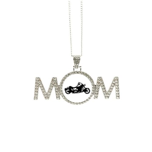 Collier noir moto cadeau Fête des Mères unique pour maman passionnée