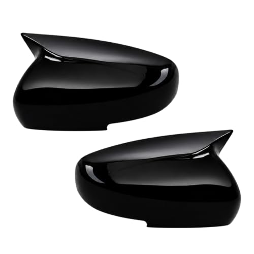 Image of KMH Batman Style Car Mirror Caps Covers Compatible with Maruti Suzuki Car Accessories (Gloss Black) Set of 2 Pcs
