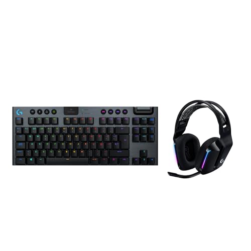 Logitech G915 TKL teclado mecanico y auriculares G733 para jugar sin cables en PC