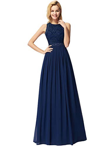 Ever-Pretty Women s A-Line Wedding Party Ball Gowns Wedding Guest Dress Navy US12