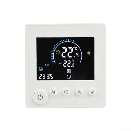 Thermostat intelligent WiFi, pour thermostat compatible Tuya, contrôleur programmable pour chauffage électrique, chaudière à gaz et chauffage au sol à eau (plomberie/chaudière 3 A)