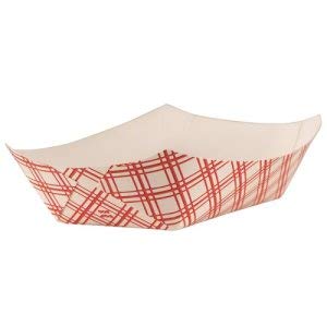 Empress Food Tray, 2lb, Red Plaid, 4-250ct Sleeves/Carton (1 Carton)