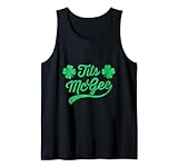 Womens Tits Mcgee Funny St. Patricks Day Shamrocks V-Neck Tank Top