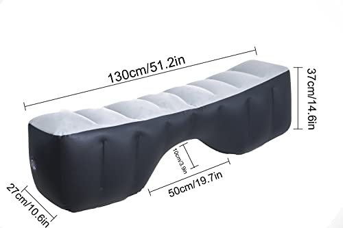 Icelus Auto Matratze Luftmatratze,130 * 27 * 37 cm Rücksitz Lücke Pad Luftbett Kissen, Auto Lücke Pad, Auto aufblasbare Bett mit Luftpumpe für Reisen Camping