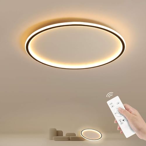 Plafonnier LED éclairage encastré noir 3000K-6000K pour salle à manger