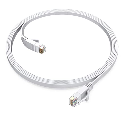 Gulaey 5m Cat6 Ethernet Cable, Long Internet Cables High-Speed Patch Cord Flat Design 1Gbps for 250Mhz/s UTP for Console PS3