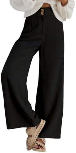 Sidefeel Corduroy Pants for Women 2025 Casual High Waisted Double...