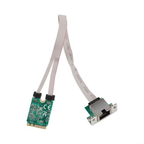 M.2 A+E Key 2.5G Ethernet Network Card RTL8125B para adaptador LAN PCIe con puerto RJ45 para Windows 10/11 y Linux IEEE 802.3bz 2500Mbps Full dúplex miniatura 4