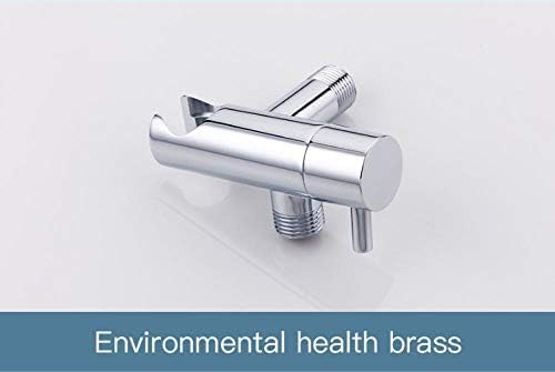 Kitchen Taps 1 Set Solid Brass Single Cold Water Corner Valve Bidet Faucet Function Cylindrical Hand Shower Tap Crane Chrome