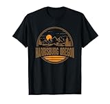 Vintage Harrisburg, Oregon Mountain Hiking Souvenir Print T-Shirt