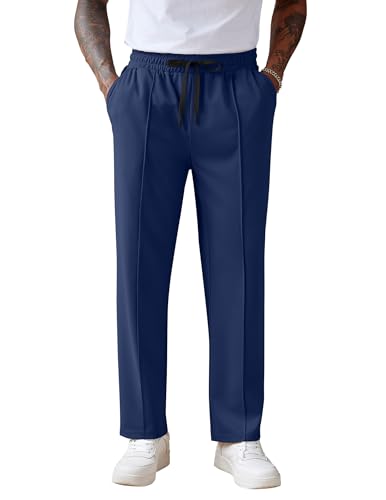 COOFANDY Mens Lightweight Knit Sweatpants Loose Fit Open Bot...