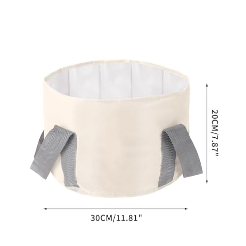 Bolsa plegable para baño de pies beige miniatura 3
