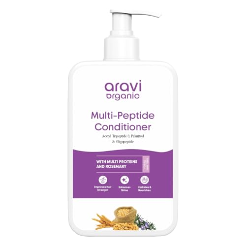 Image of Aravi Organic Multi Peptide Anti-Hair Fall Conditioner - Acetyl Tripeptide 3, Palmitoyl, Oligopeptide & Rosemary - 200ml