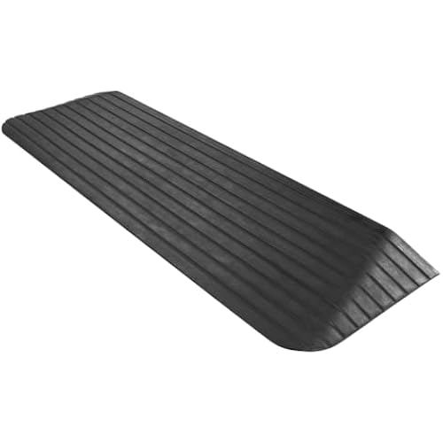 Silver Spring Solid Rubber Threshold Ramp, 1,500 lb Capacity, 1-1/2 in Rise