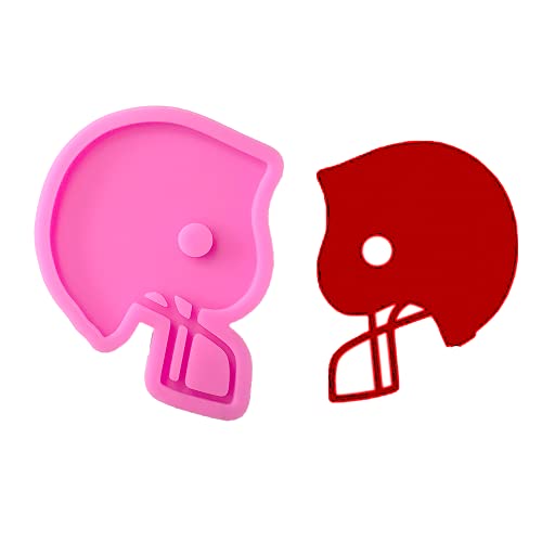 Shiny Glossy Football Helmets Shape Silicone Molds for DIY Craft