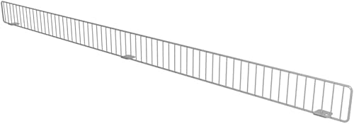 Valla frontal de alambre para estantes Lozier & Madix Góndola de 48 pulgadas de ancho, cromado, 3.0in de alto