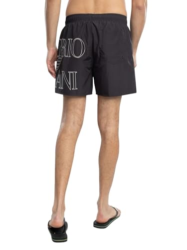 Emporio Armani Men's Solid Bold Logo 4" Swim Trunk3