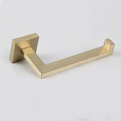 Gerzwy Sus 304 Stainless Steel Bathroom Toilet Paper Holder Tissue Roll Holder Wall Mount Brushed Pvd Zirconium Gold Finish Ig1805-Bz #TOP7