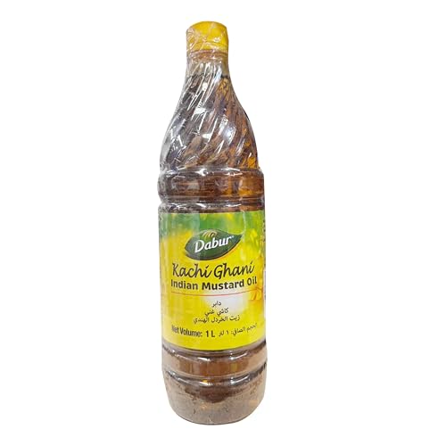 Image of Dabur Cold Pressed Mustard Oil 1L | Healthy Cooking Oil | Goodness of Omega 3 & 6 | Perfect blend of Health, Taste & Aroma (Pack of 3)