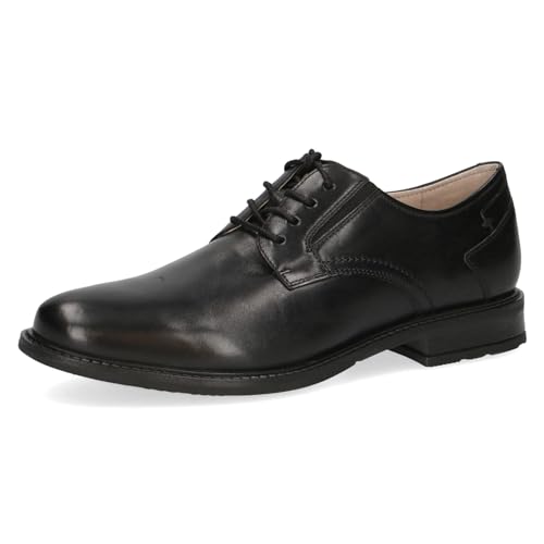 CAPRICE Herren Anzugschuhe aus Leder zum Schnüren, Schwarz (Black Nappa), 43 EU