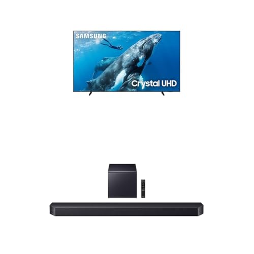 Image of Samsung 98-Inch Class 4K Crystal UHD DU9000 Series HDR Smart TV, Object Tracking Sound Lite (UN98DU9000, 2024 Model) Q-Series Soundbar HW-Q900F 7.1.2 ch Subwoofer (2025 Model)