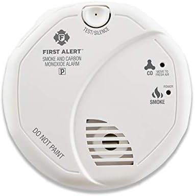 First Alert Powered Alarm SCO5CN Combination Smoke and Carbon Monoxide Detector, Battery Operated, 1 Pack, White