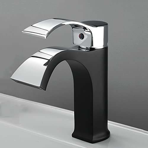 Mitigeur eau chaude et froide pour évier de salle de bain avec jet cascade LWX