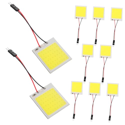 Ciieeo 10Pcs LED Dome Lights for Car Interior Durable Panel Reading Light with Long Lifespan for Ceiling Door and Tail Box Lighting Material Bright