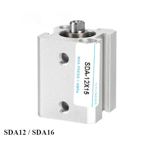 Cilindro neumático compacto SDA 12mm bore y 30mm stroke para automatización industrial 3