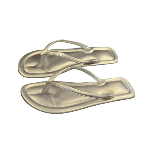 Flip-Flops For Women Thong Sandals Flat Slip On Slides Leather Comfort Open Toe Ladies Slipper For Beach Pool Travel