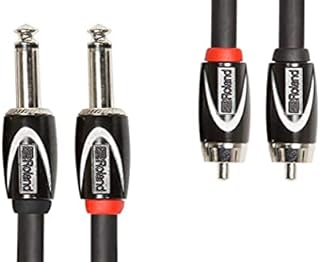 Roland Black Series podwójny kabel połączeniowy  wtyczka jack 6,3 mm na cinch, długość: 1,5 m  RCC-5-2R28