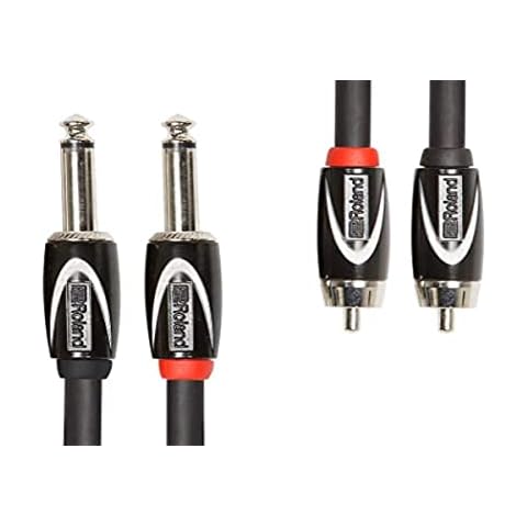 Cable doble interconexión Roland Black 1,5 m Cover