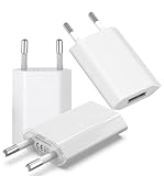 5W USB Power Supply, 3 Pack USB Stecker Netzteil, 5V 1A Netzstecker Ladegerät kompatibel mit i Phone XS X 8 7 6 5, Handy, Android, Smartwatch, Xiaomi, Kopfhörern, Intelligente Uhren