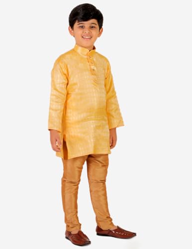 Image of Boy's Kurta Pajama Set (Silk) Traditional Dress Ethnic Wear (P-170)
