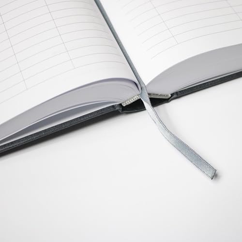 2026 ADINA Dickes Reservierungsbuch A4 2 Seiten pro Tag anthrazit-metallic