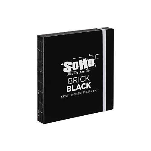 Carnet de croquis brique noir SoHo pour dessiner en voyage et café