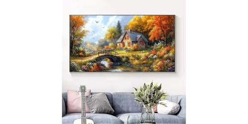Broderie Diamant Forêt 40x80cm, l'activité idéale de relaxation à la maison - 3