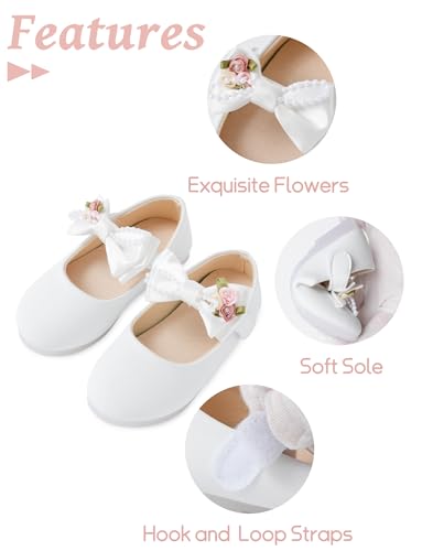 Happy Cherry Toddler Girl Mary Jane Dress Shoes Little Girl Ballet Flats School Uniform Shoes for Wedding Party2