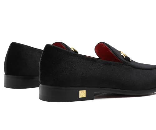 Image of Men's Velvet Loafers Wedding Party Prom Homecoming Shoes