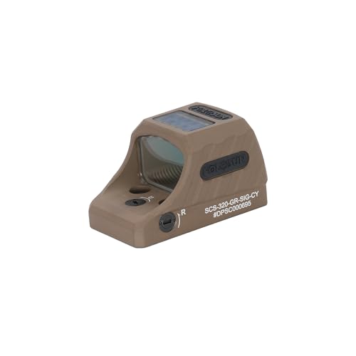 Image of Holosun SCS-320-GR Multi-Reticle 32MOA Green Circle & 2MOA Dot Sig P320 Pistol Cut Solar-Charging Reflex Sight, Delta-Point Pro, DPP Footprint (Black /FDE)