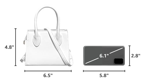 Image of Small crossbody tote bags for women faux leather cute clutch mini purses and handbags