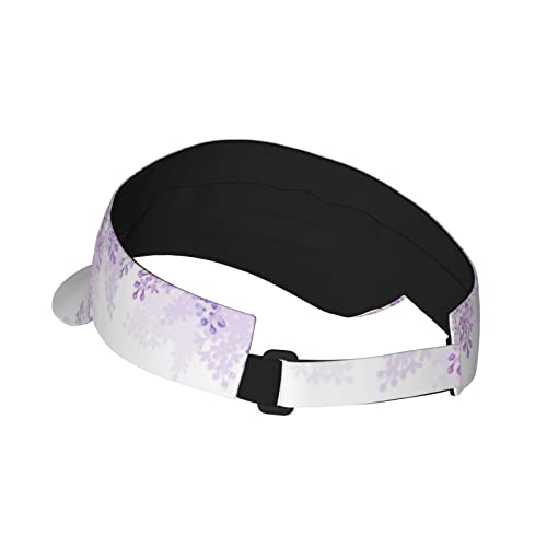Sunscreen Visor Hat Framing Lilac Flowers In Blossom Print Empty Top Stylish Summer Cap For Teens Adult #TOP2