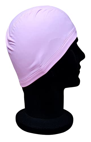 Blue Reef Elasticated Stretchy Anti Tear Easy Fit Plain Deluxe Pull On Swimming Hat Swim Cap One Size Suitable For All Ages 3+ Years (Pastel Pink) - Image 4