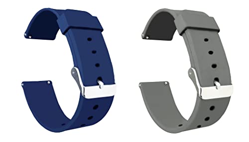 ACM Combo Pack Watch Strap Silicone Belt compatible with Fire-Boltt Talk 2 Bsw042 Smartwatch Casual Classic Band