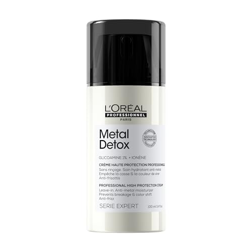 L'OREAL PROFESSIONNEL - Crème Haute Protection - Cheveux Abîmés &amp; Cassants, Colorés ou Naturels - Sans-Rinçage - Protège des UV et de la Chaleur - Technologie Brevetée - Metal Detox - 100ml